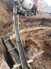Фото заливки фундамента